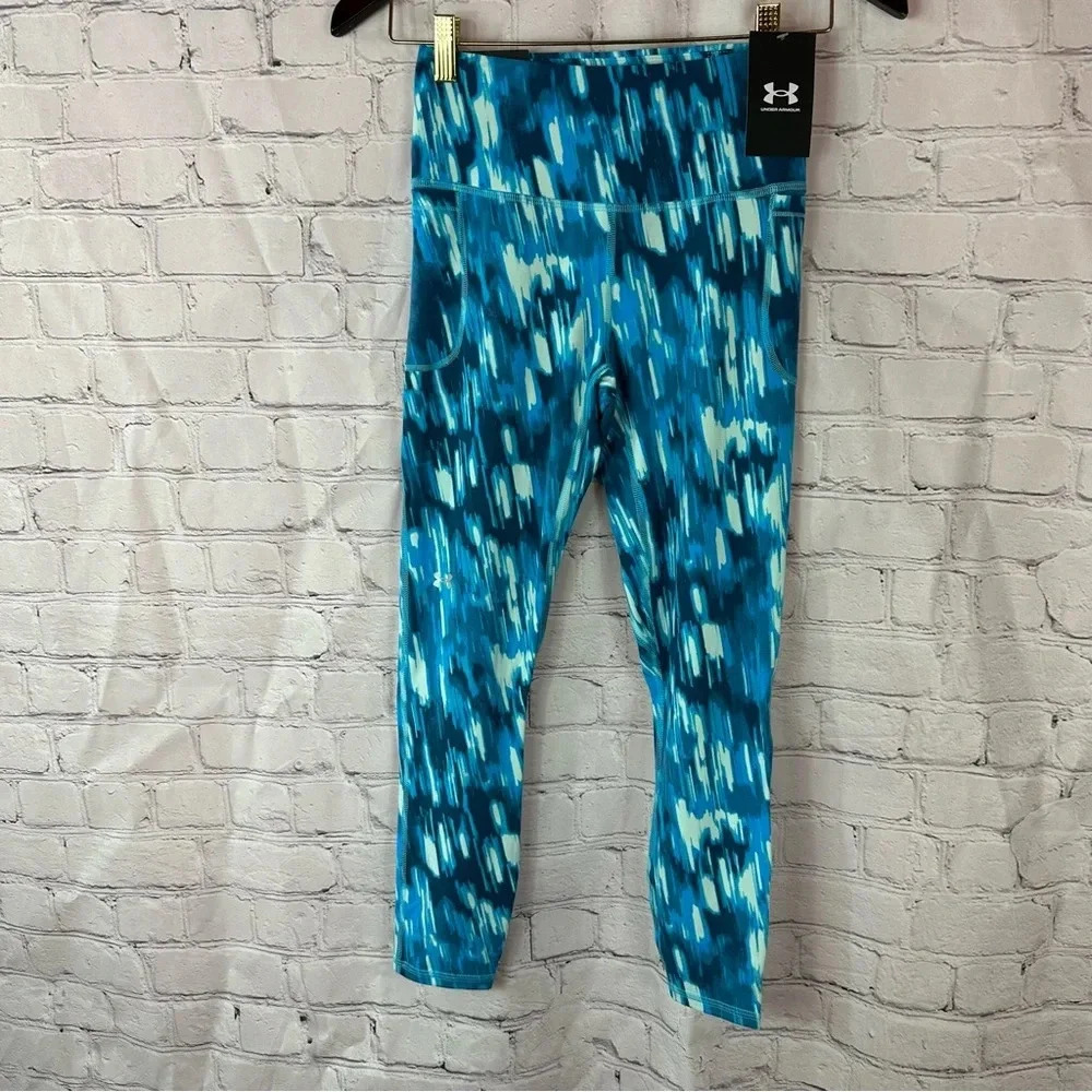 under armour fitted leggings MFO movement ankle length blueprint sz small